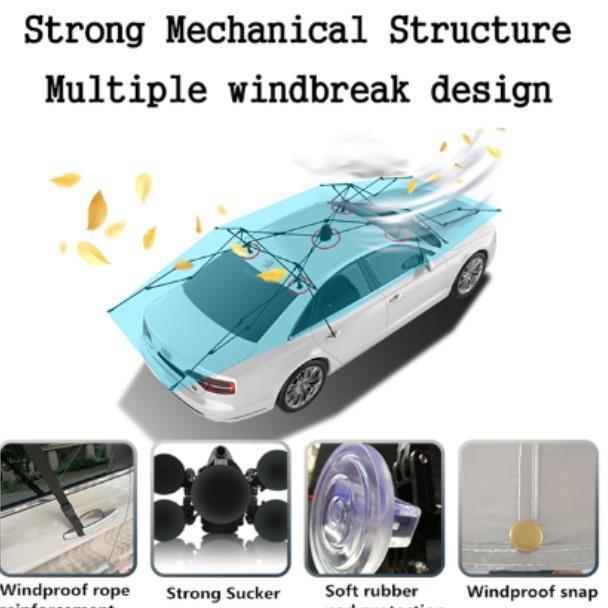 Car Umbrella Uv Semi Automatic Tenda Cover Tenda Payung Anti Panas Atap Mobil