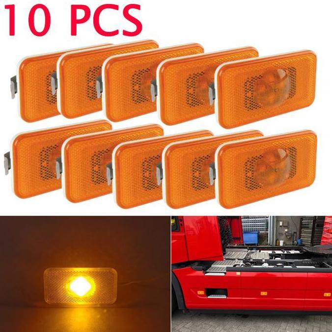 10pcs Lampu Sein Samping Truk LED Lampu Variasi Truk Lampu Volvo Lampu Truk Lampu Led Truklampu Led 