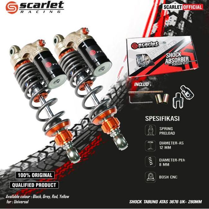 Scarlet Racing - Shock Tabung Atas 3676 Ukuran 280mm 320mm 340mm (O+U)