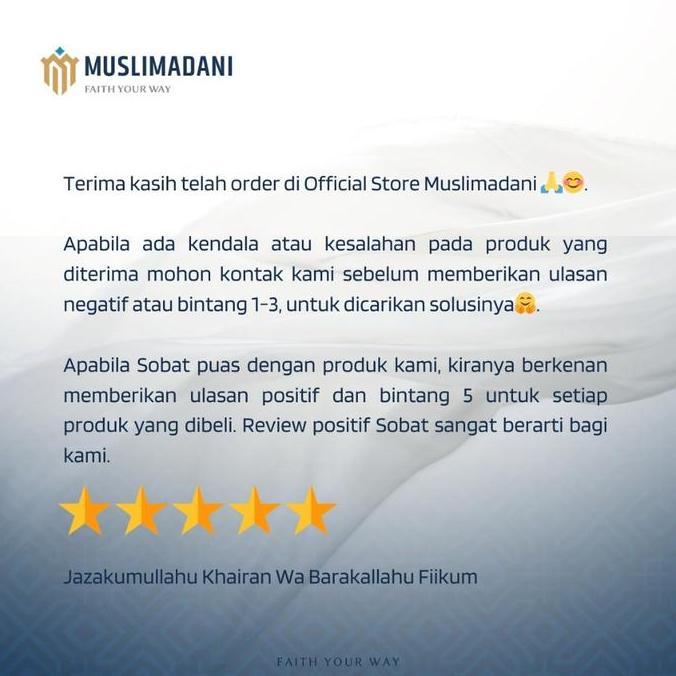 Muslimadani Baju Koko Yarham Lengan Panjang Muslimadani Kemeja Koko Katun Printing Pakaian Muslim
