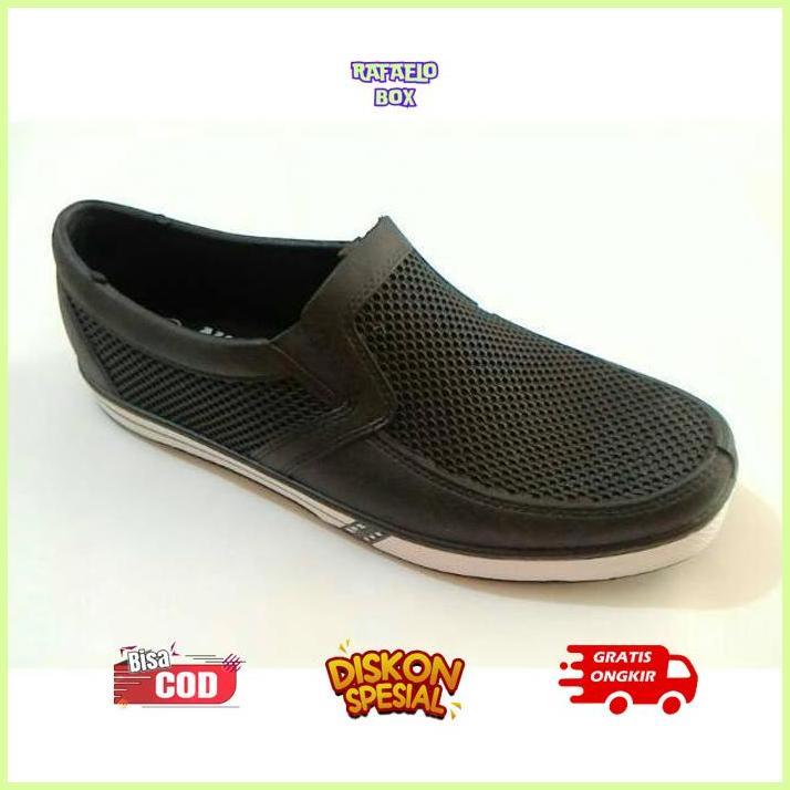 Ah67 Nikko 8136 - Sepatu 38-43 Karet Hitam Pria Murah / Sepatu Hitam Laki / Sepatu Waterproff Premiu