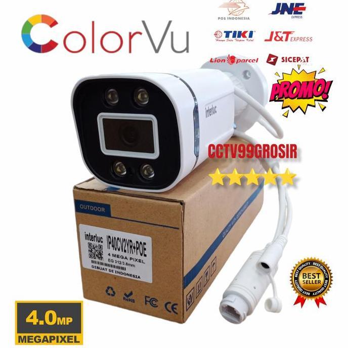 IP CAMERA OUTDOOR 4MP Full ColorVu Onvif, Ip Cam Interluc POE, ipcam