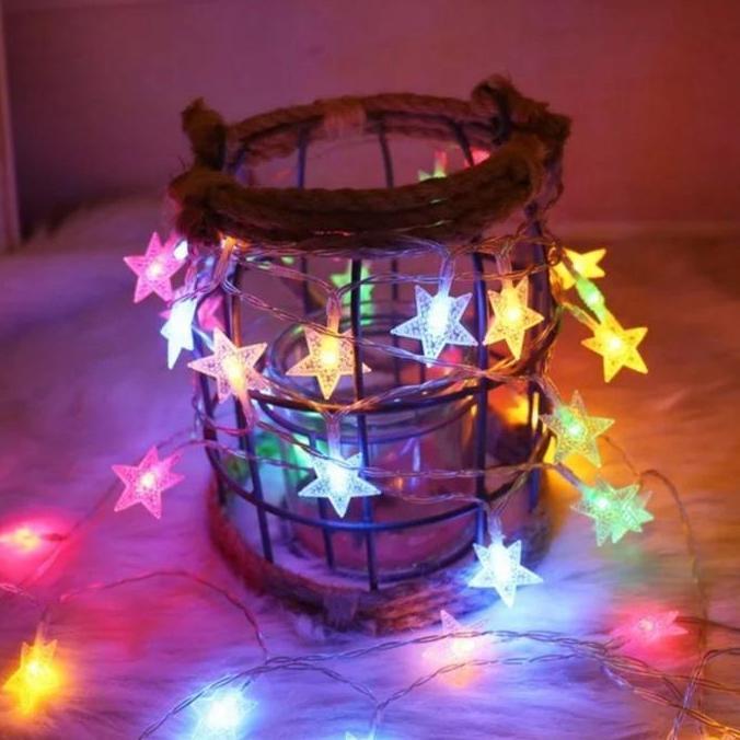 Lampu Tumblr Bintang Lampu Twinkle Light LED Lampu Hias Gantung Lampu Bintang Rainbow Hias