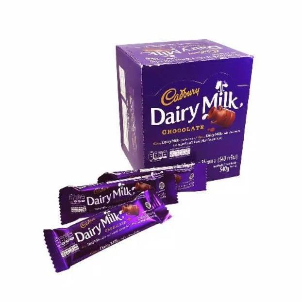 ENDANGSELLER - CADBURY DAIRY MILK COKLAT SUSU 1 BOX ISI 20PCS - SNACK COKLAT POPULER