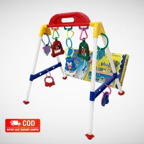 Mainan Edukasi Bayi Musical Playgym St / Matras Main Musik Gantung Rattle / Kado Bayi Baru Lahir