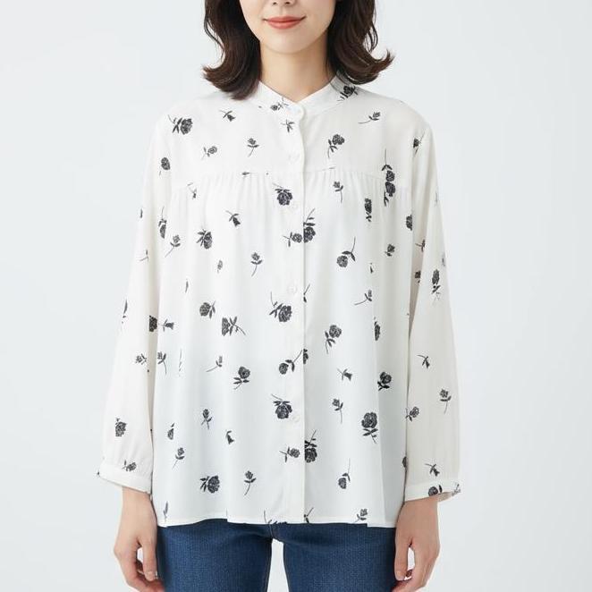 Kemeja Wanita Korean Style / Kemeja Wanita Motif Bunga / Pakaian Wanita Muslim / Pakaian Wanita Leng