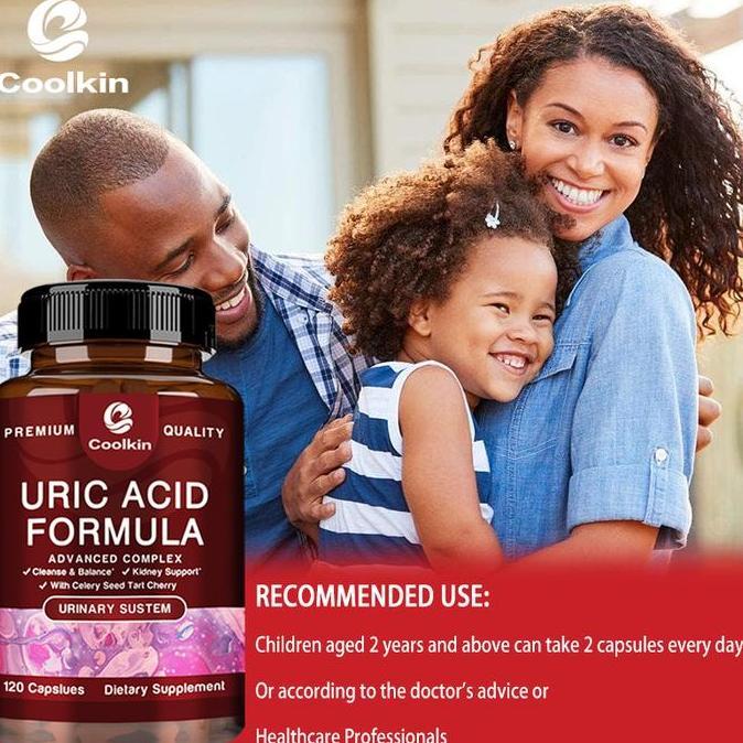 Coolkin-Kapsul Detoks Asam Urat-Ekstrak Ceri Asam-Ekstrak Biji Kopi Hijau-Bubuk Cranberry-Ekstrak Go