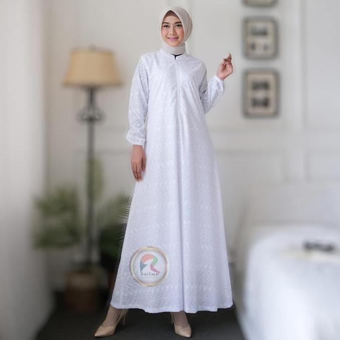 Gamis Putih Katun Jepang / Gamis Untuk Umroh Haji / Baju Gamis Putih