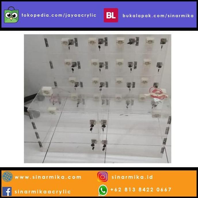 Box Tempat Charger HP Bahan Akrilik Acrylic Murah