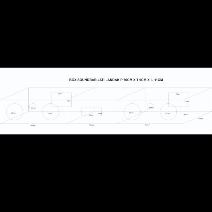 Box speaker Soundbar uk 2" pesanan BPK Irvan