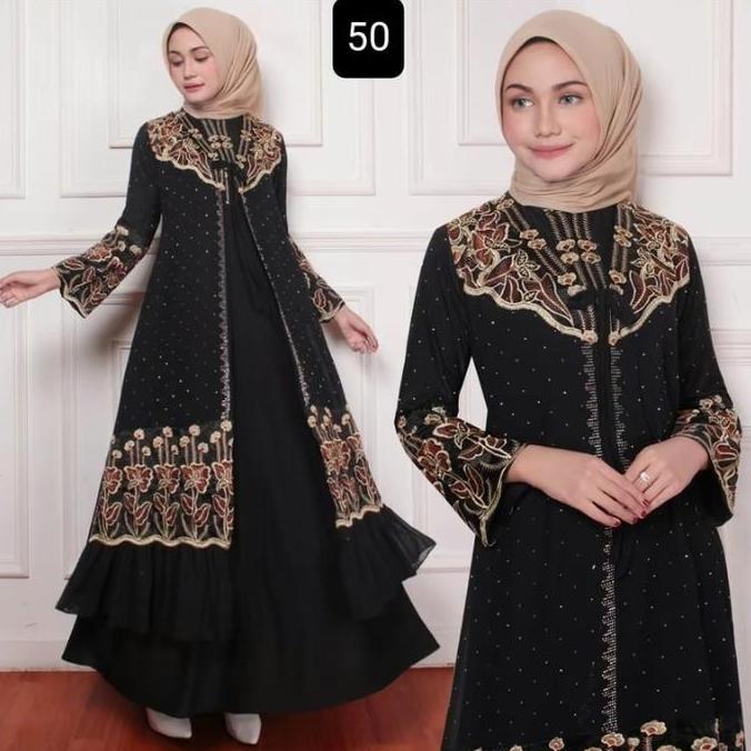 Baju Gamis Muslim/Baju Gamis Syari/Baju Muslim/Gamis Wolfis/ Monalisa