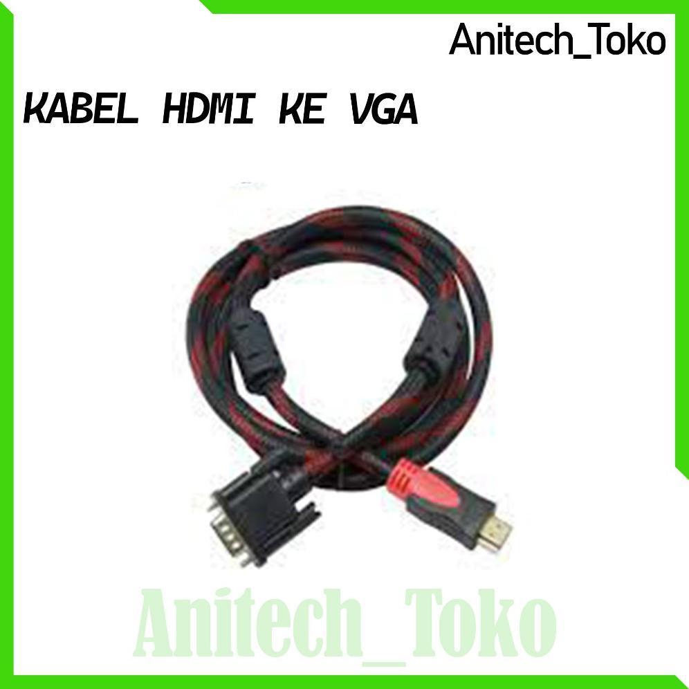 Danastrimarket Dg-78 [Anitech Toko] Kabel Hdmi To Vga 1.5M/3M/5M/10M/15M/20M/25M Murah