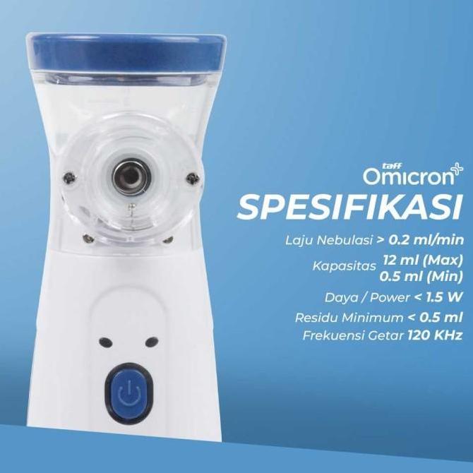 TaffOmicron Nebulizer Uap Alat Nebu Portable Inhaler Uap Obat Terapi Pernapasan Asma Anak Dewasa - W