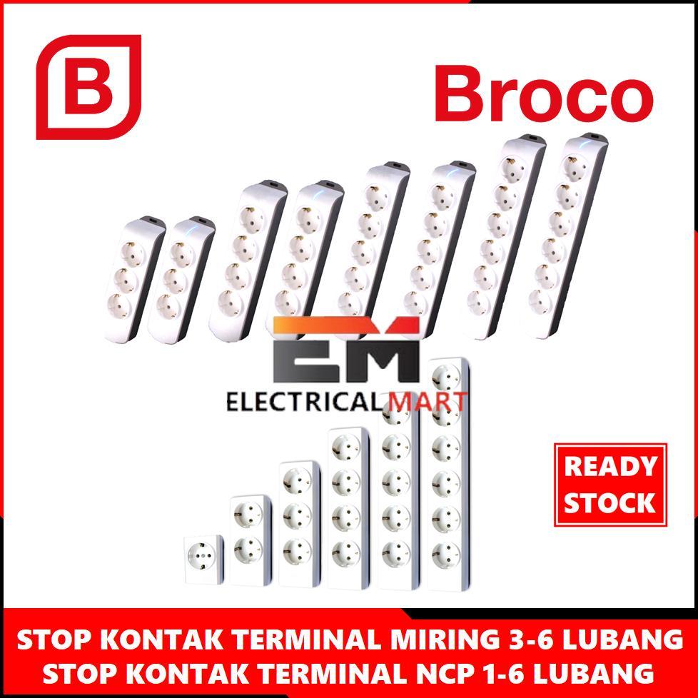 Overestimateeye Er-90 Stop Kontak 1 2 3 4 5 6 Lubang Broco Putih (15310 15321 15330 15340 15350 1536