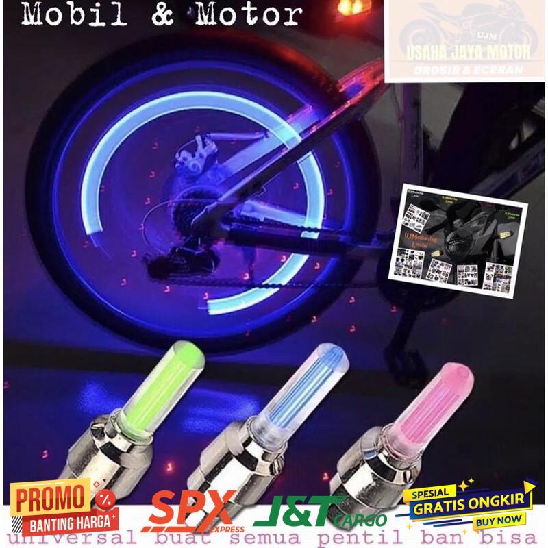 Promo Tutup Pentil Nyala Tutup Pentil Ban Sepeda ,Motor & Mobil Universal Bisa Buat Semua Pentil Ban