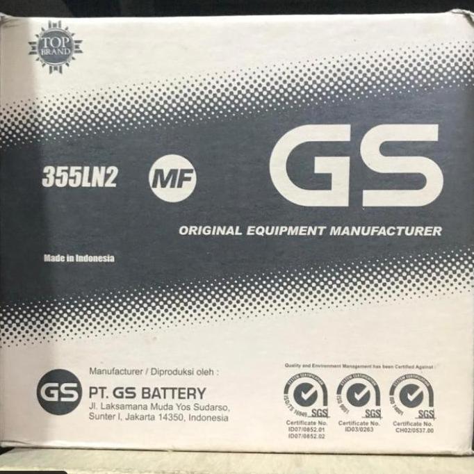 HARGA DISC - Aki Mobil Battery GS ASTRA GS MF 355LN2 LN2 12V-60AH INNOVA BENSIN