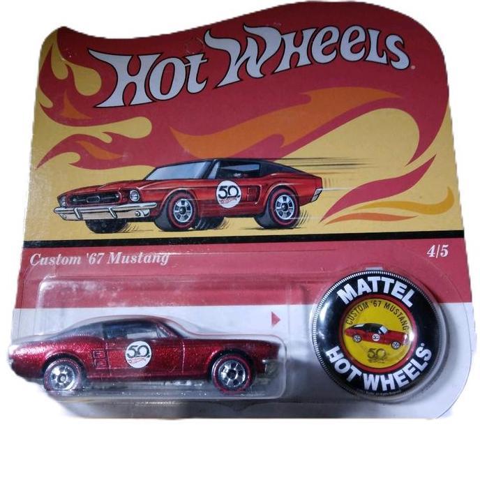 Hot Wheels Custom 67 Mustang. Card Hot Wheels 50th Challenging The Limit. Pin Hole. Full Besi Body d