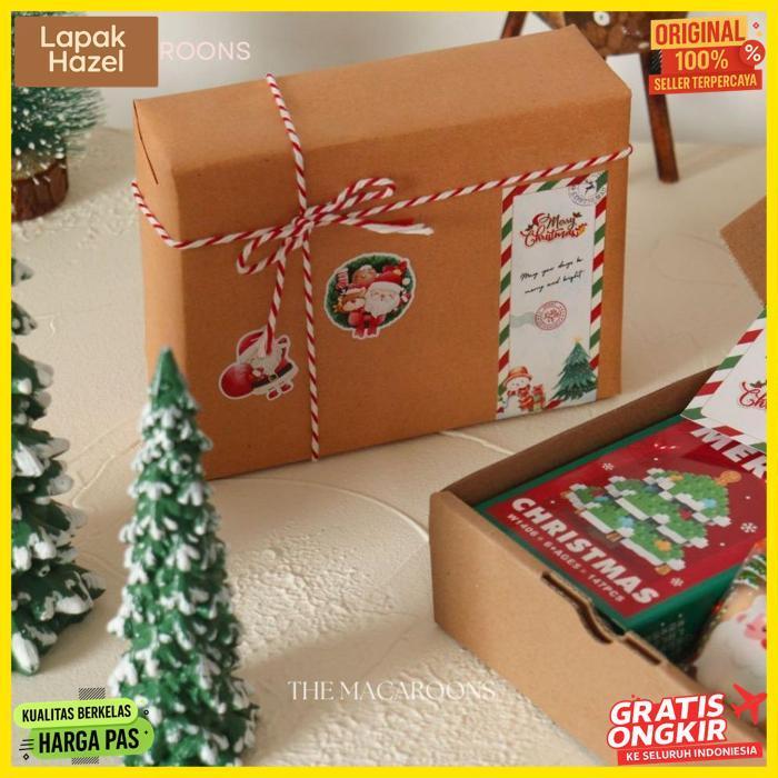 Premium Mini Hampers Natal Isi Bricks, Cookies, Permen - Kado Natal Anak - Souvenir Sekolah Minggu