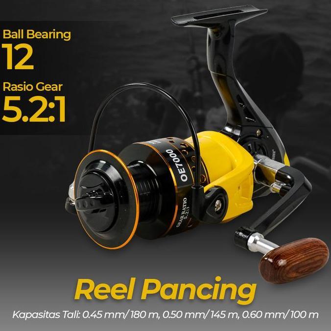 reel pancing laut yumoshi OE 7000 metal