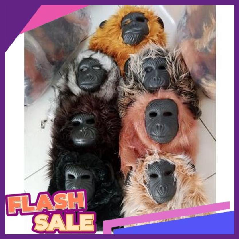 Siap Dikirim Kostum Monyet Topeng Monyet Mainan Topeng Monyet Kostum Karnaval Topeng Bulu Monyet Dw-