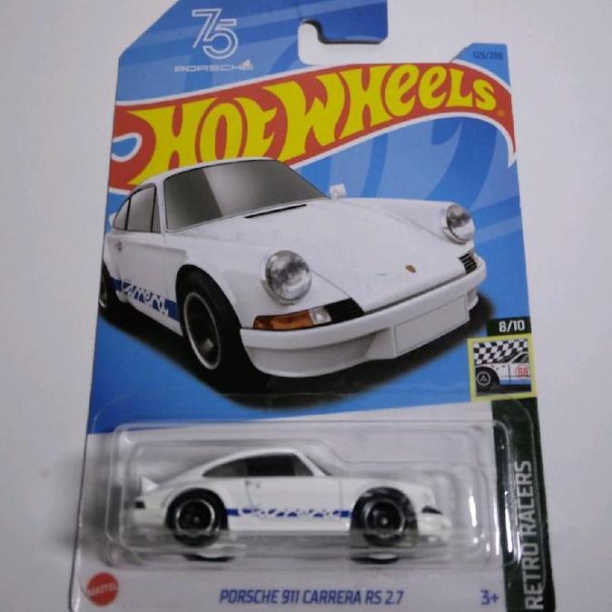 Hot Wheels Porsche 911 Carrera RS 2.7. Card Retro Racers Series. 75th