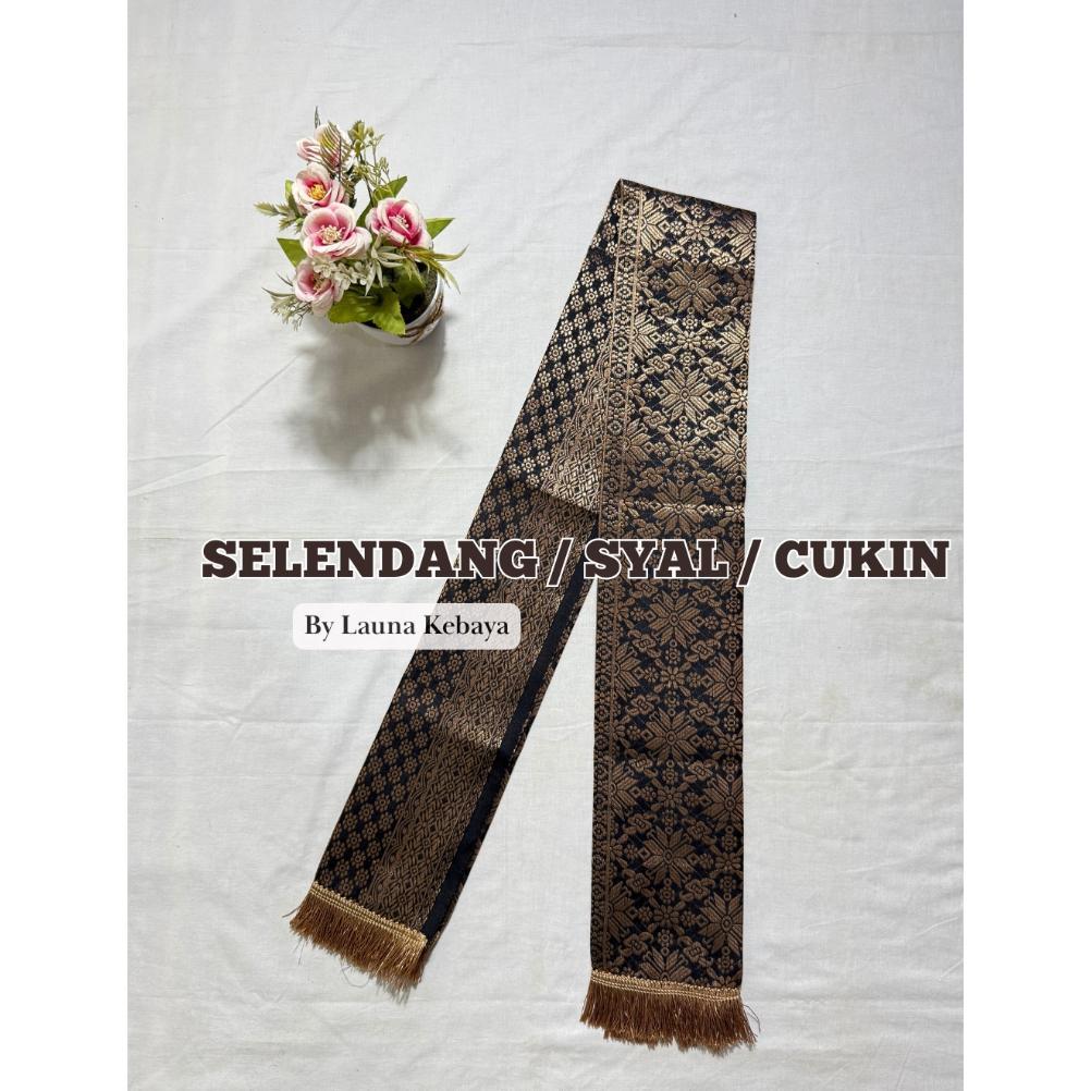 SELENDANG SONGKET KEBAYA / CUKIN SYAL SONGKET WANITA PRIA / SELENDANG PESTA