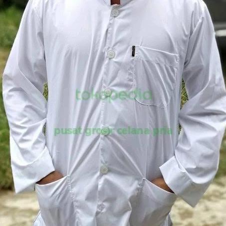 Promo Baju koko putih model ammu - baju koko habib - baju koko haibah Terlaris
