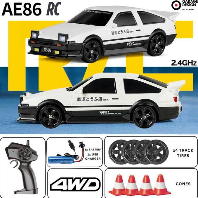 boiekeeke12 - garage design rc drift jdm ae86 / supra 1:24 remote control mobil drift led hadiah ana