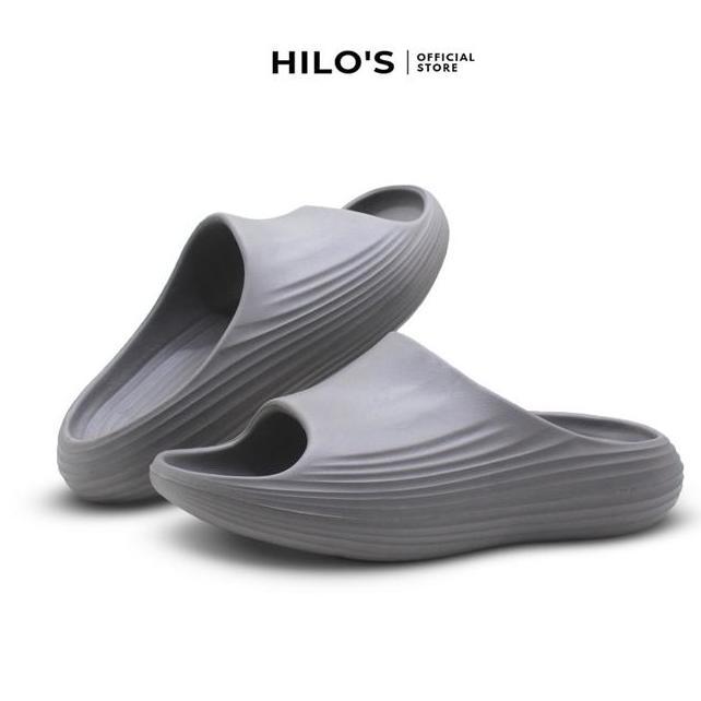 Hilos Sandal Selop Pria Polos Simpel Elegan Empuk Sandal Hitam