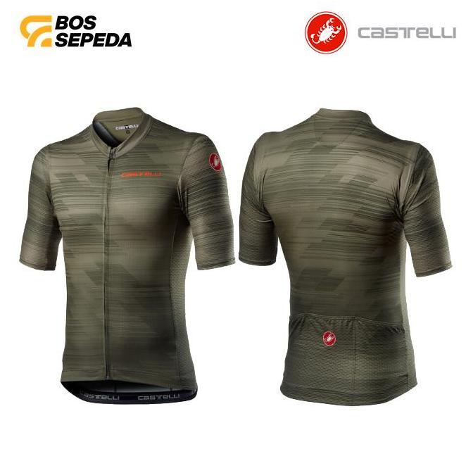 Promo Castelli Rapido Jersey Military Green Jersey Sepeda Pria Roadbike COD