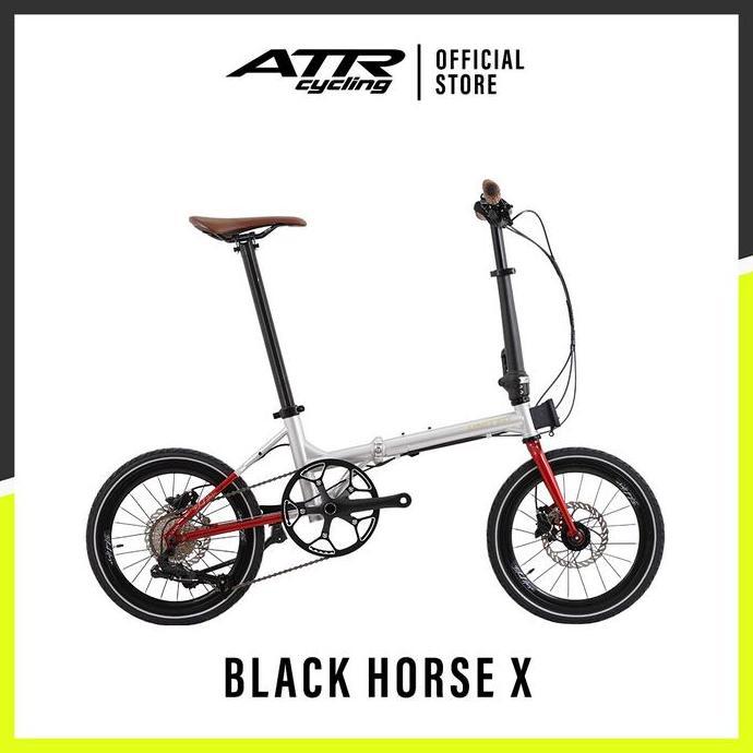 Promo United Bike Sepeda Lipat FOLDING 16-10 U BLACK HORSE X (20.1) Silver COD