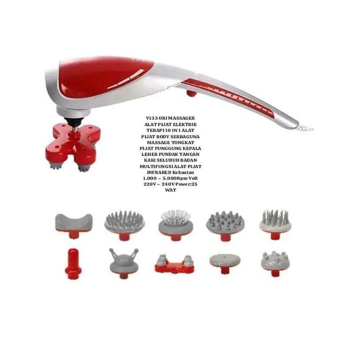 V133 ORI MESIN PIJIT LISTRIK MASSAGER ALAT PIJAT ELEKTRIK TERAPI SEHAT TUBUH BODY SERBAGUNA MASSAGE 