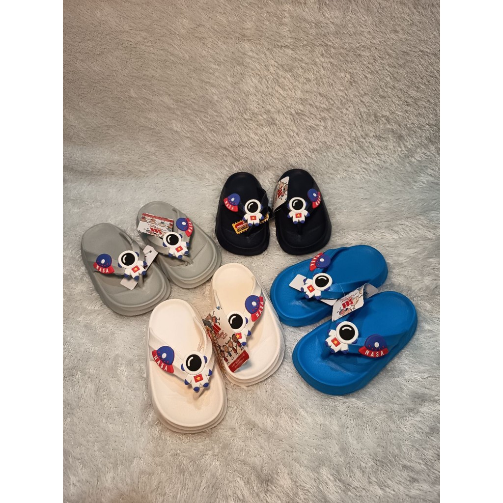 YUMEIDA [18-23] Sandal Jepit Tali Belakang Anak Laki-laki Karakter Astronot | Sandal Keren Anak Cowo