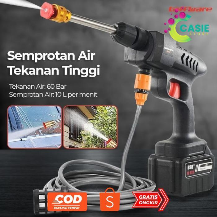 NI06 paket alat mesin cuci mobil motor AC cordless portable rechargeable jet cleaner jet washer wate