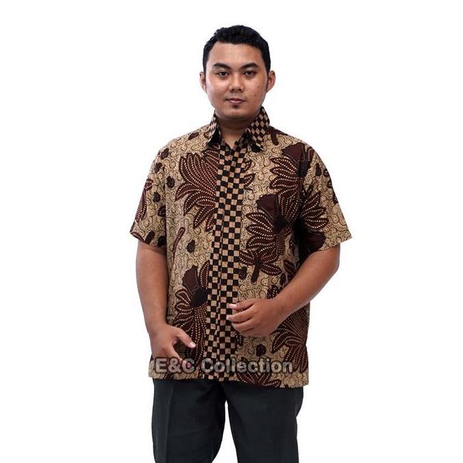 Couple Batik Model Bolero Kotak Set Plus Inner - Atasan Batik Wanita - Hem Batik Pria ukuran S-5L Ba