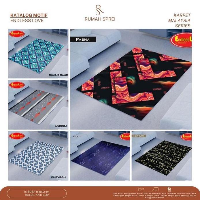 KARPET BUSA MALAYSIA - ENDLESS LOVE - BESAR - 150 x 190