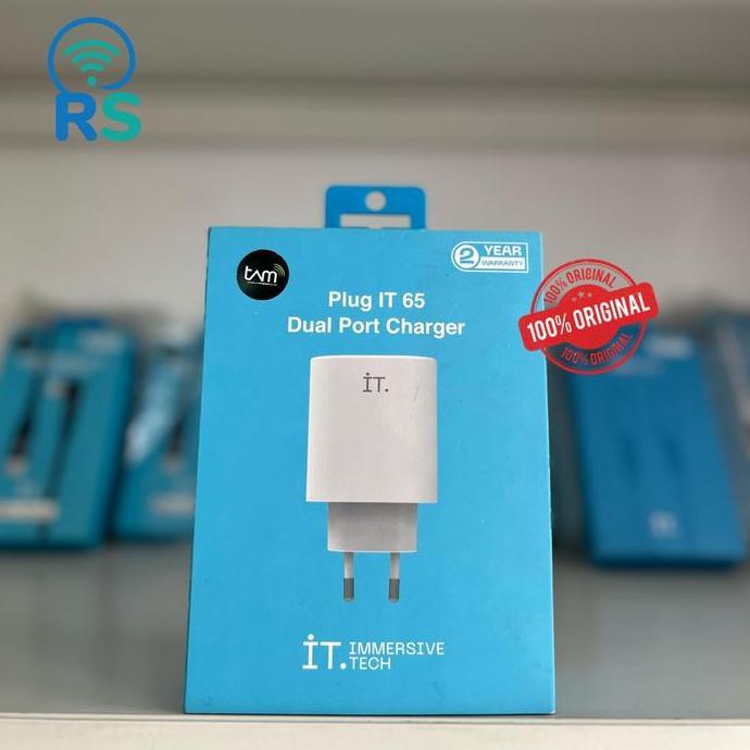 iT Plug 65w Dual Port Charger USB-C + A Laptop Nintendo Switch Fast