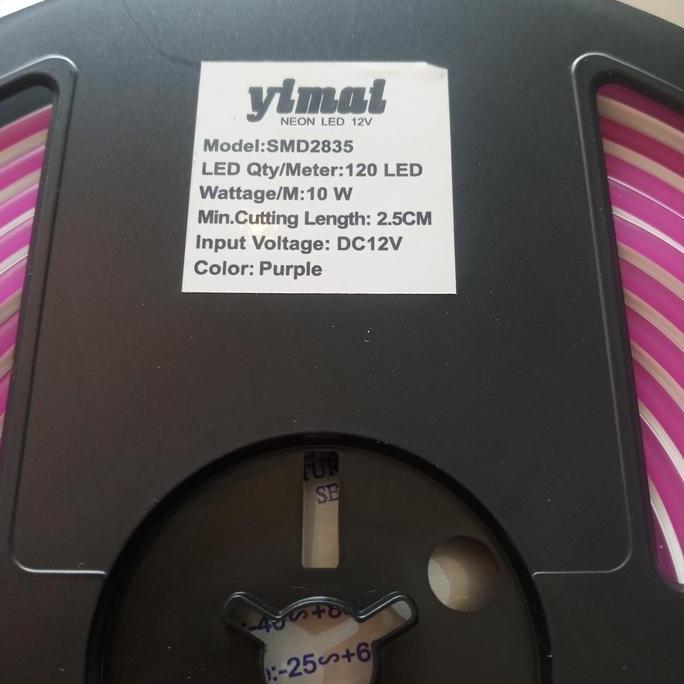 Ready  YIMAI lampu led neon flex DC 12 V warna ungu ( purple)