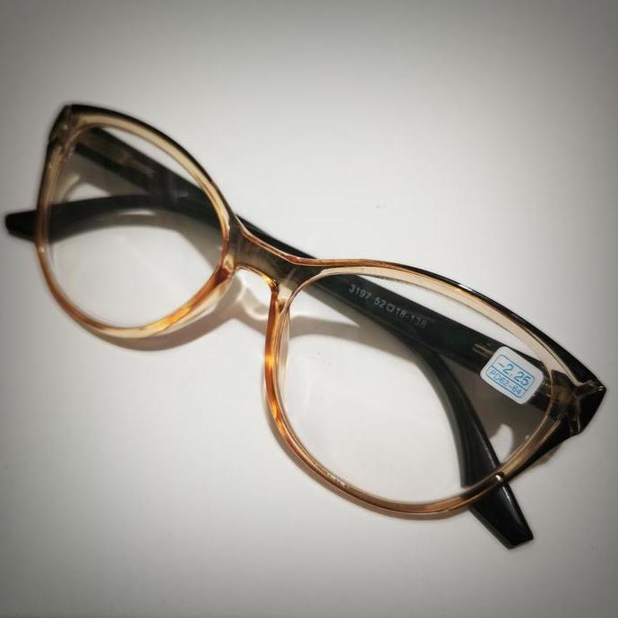 DB281 - Kacamata Minus Wanita Rabun Jauh Model Cat Eye ukuran -0.50 s/d -4.00 Warna Pink, Putih, Ung