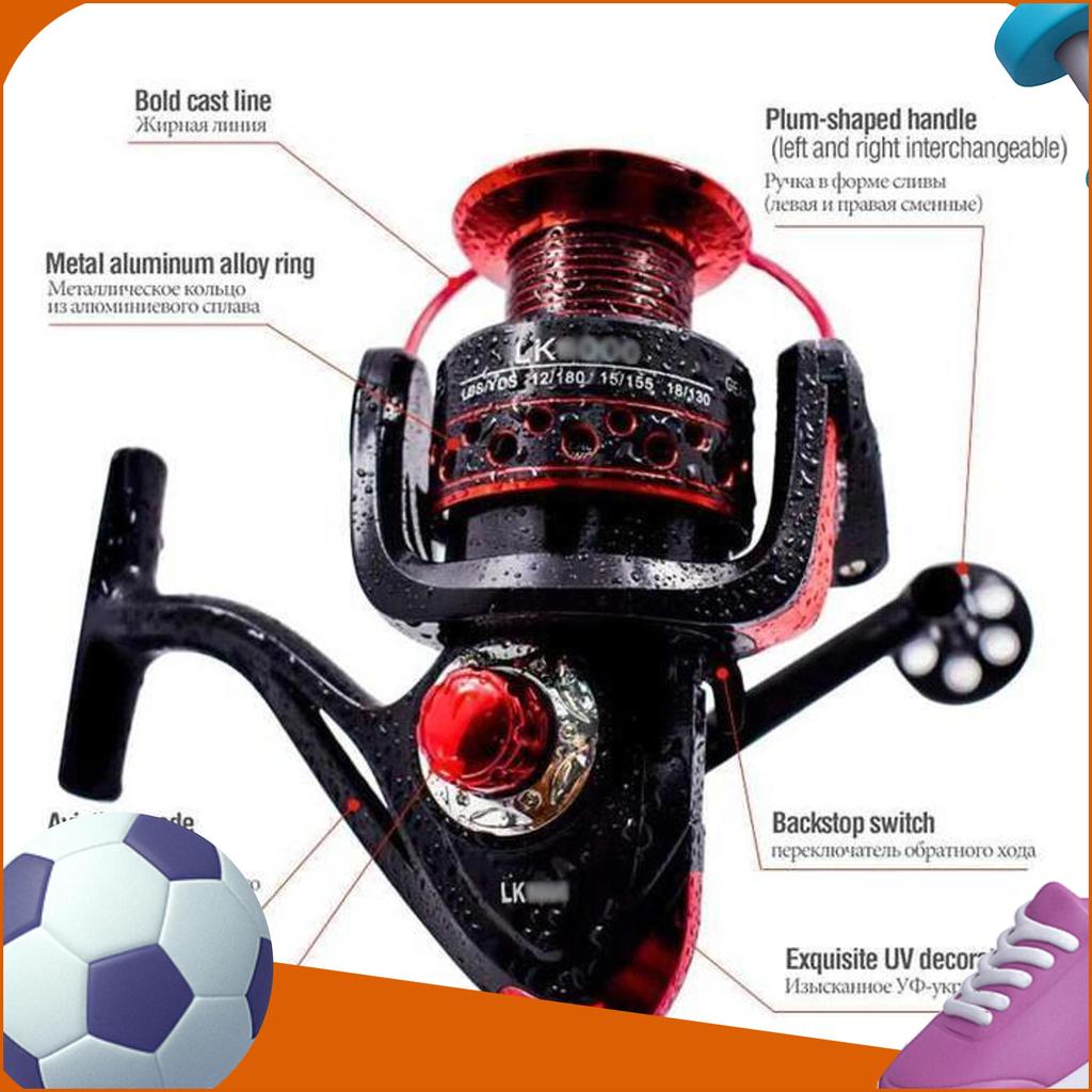 Reel Pancing Spinning 13 Ball Bearing Gold Sharking Lk5000