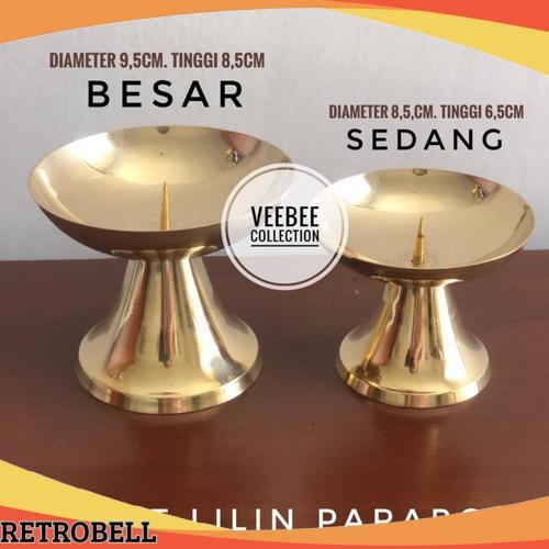 New Tempat Lilin Kuningan Parabola/ tempat lilin kuningan/ tempat lilin altar