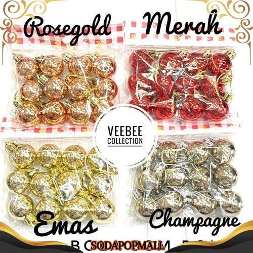 COD Hiasan Bola Pohon natal 3cm/ bola hias pohon natal/ aksesoris pohon / hiasan natal