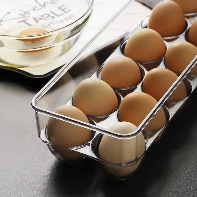 Rak Telur Kotak Penyimpanan Telur Acrylic / Rak Telur / Egg Box / Wadah Simpan Telur Refrigetor Food