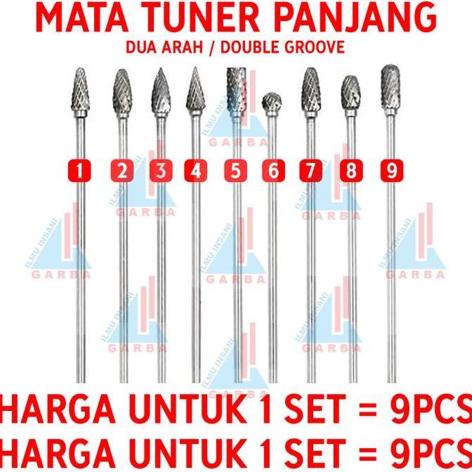 Mata Tuner Panjang Set 9PCS / Mata Bor Tuner Set / Mata Porting Set - Available