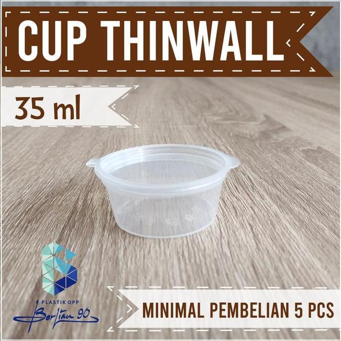 Wadah Saos Plastik 35 ml Cup Saos Sambal Thinwall Kecil Tempat Saos