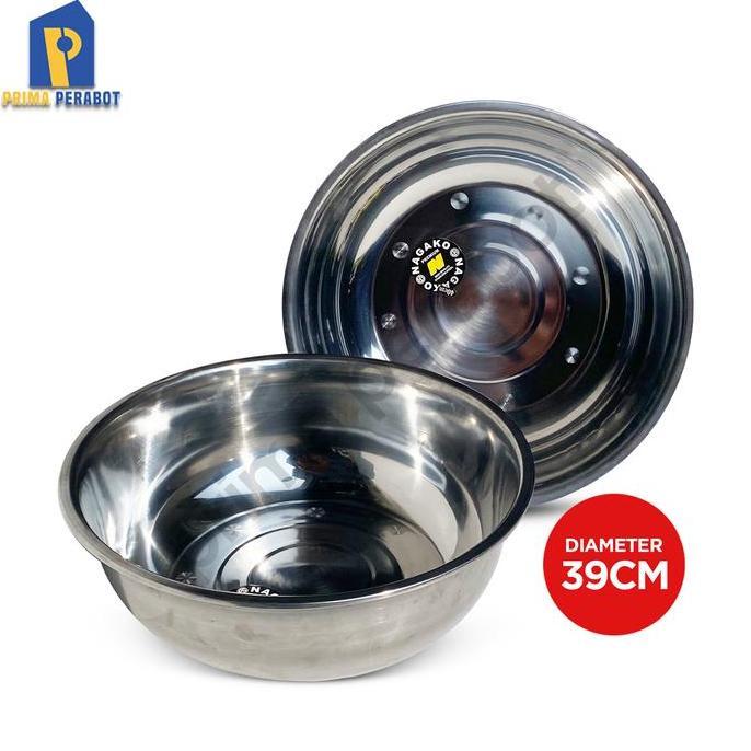 * BASKOM STAINLESS 40 CM MANGKOK ADONAN MIXING BOWL 40 CM *