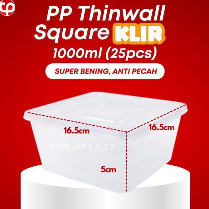 [GROSIR] THINWALL KLIR SQUARE THINWALL KOTAK 1000 1500 2000 3000 ML