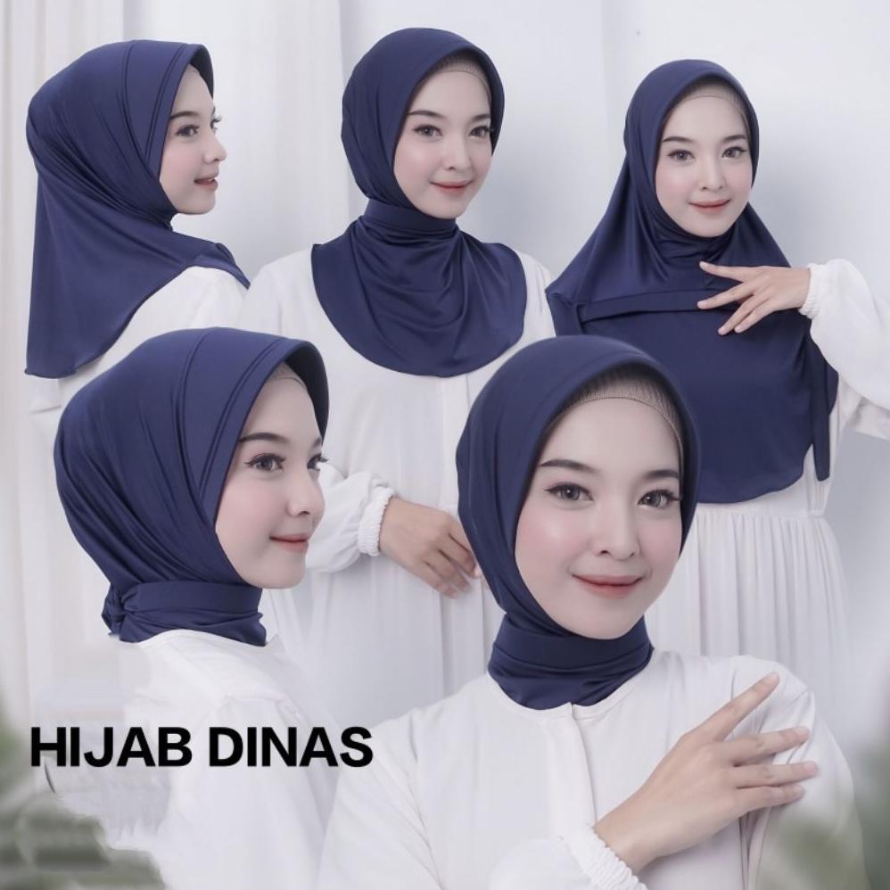 Hijab Dinas Anti Tembem ||Hijab Dinas Instan spandex Sutra||PNS|PEMDA||POLWAN||BHAYANGKARI|PERAWAT||