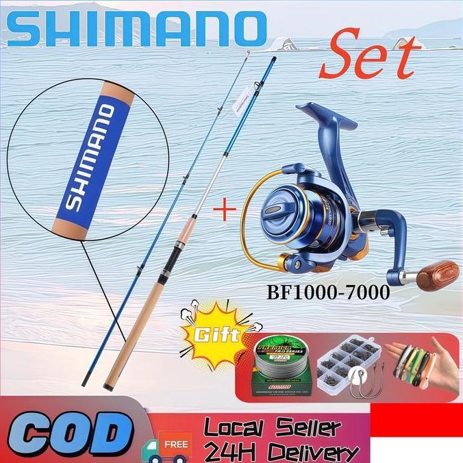 Shimano Reel Rod Shimano Pancing Set Reel Berputar Joran Pancing 1 Set Rod Berputar Fishing Rod Port