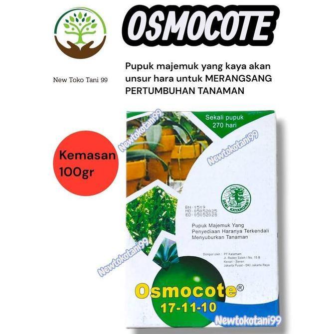 ( 100Gr ) Pupuk Osmocote 17-11-10 Kemasan 100 Gram Pupuk Perangsang Pertumbuhan Dan Melebatkan Daun 